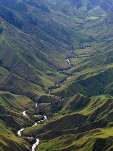 Preview wallpaper mountain, river, lake, sky, beautiful