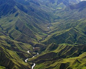 Preview wallpaper mountain, river, lake, sky, beautiful