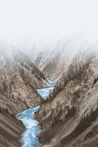 Preview wallpaper mountain river, river, mountains, slopes, nature