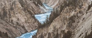 Preview wallpaper mountain river, river, mountains, slopes, nature