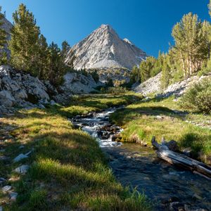 Preview wallpaper mountain, river, water, trees, landscape