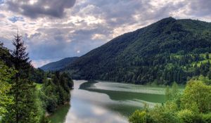 Preview wallpaper mountain, rivers, clouds, nature