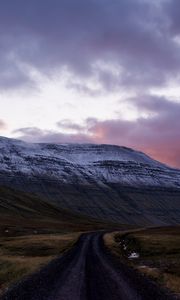 Preview wallpaper mountain, road, landscape, nature, iceland