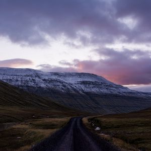 Preview wallpaper mountain, road, landscape, nature, iceland