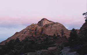 Preview wallpaper mountain, rock, canyon, road, marking