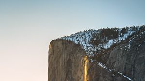 Preview wallpaper mountain, rock, cliff, landscape, nature