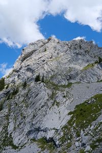 Preview wallpaper mountain, rock, moss, grass, nature