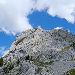 Preview wallpaper mountain, rock, moss, grass, nature