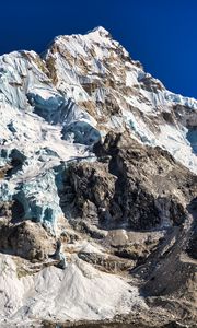 Preview wallpaper mountain, rock, peak, snow, nature, landscape