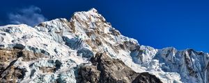 Preview wallpaper mountain, rock, peak, snow, nature, landscape