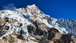 Preview wallpaper mountain, rock, peak, snow, nature, landscape