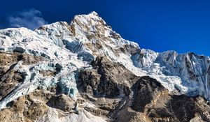 Preview wallpaper mountain, rock, peak, snow, nature, landscape