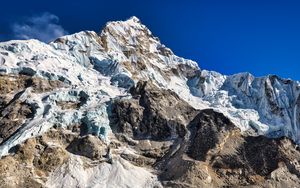 Preview wallpaper mountain, rock, peak, snow, nature, landscape