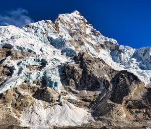 Preview wallpaper mountain, rock, peak, snow, nature, landscape