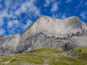 Preview wallpaper mountain, rock, plain, relief, sky, nature