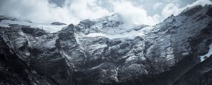 Preview wallpaper mountain, rock, relief, landscape, clouds