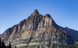 Preview wallpaper mountain, rock, relief, trees, slope