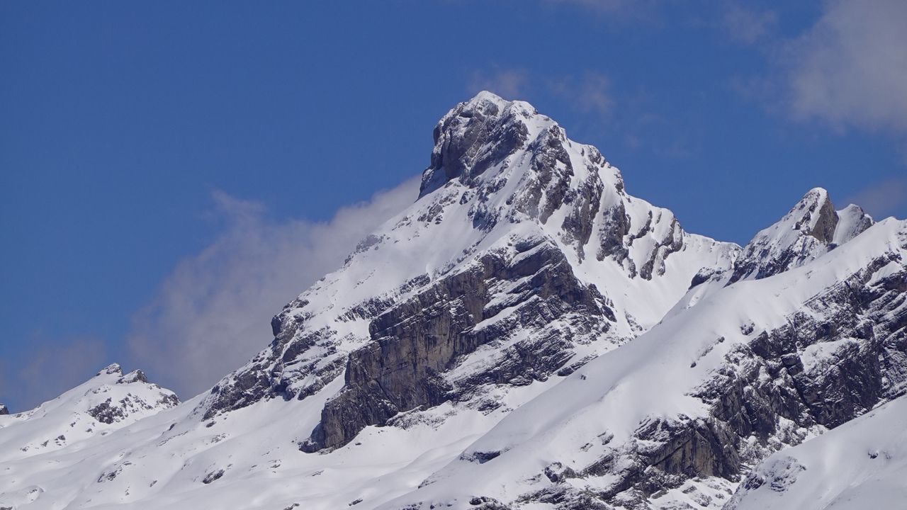 Wallpaper mountain, rock, snow, slope