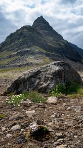 Preview wallpaper mountain, rock, stones, nature