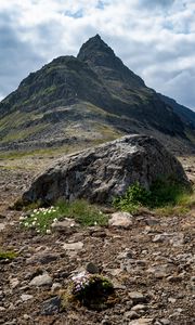 Preview wallpaper mountain, rock, stones, nature