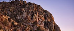 Preview wallpaper mountain, rock, stones, grass, dry, nature