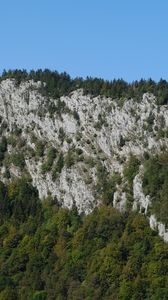 Preview wallpaper mountain, rock, trees, landscape