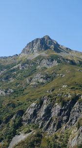 Preview wallpaper mountain, rocks, trees, landscape, nature