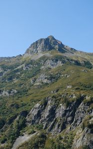 Preview wallpaper mountain, rocks, trees, landscape, nature