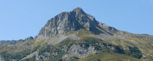 Preview wallpaper mountain, rocks, trees, landscape, nature