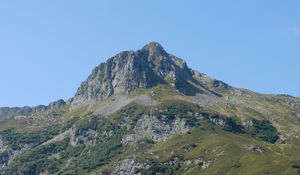 Preview wallpaper mountain, rocks, trees, landscape, nature