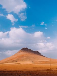 Preview wallpaper mountain, sand, desert, sky