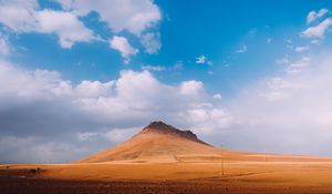 Preview wallpaper mountain, sand, desert, sky