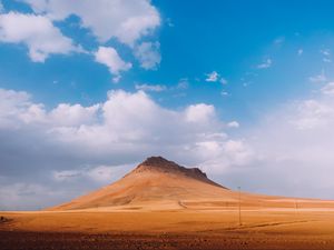 Preview wallpaper mountain, sand, desert, sky