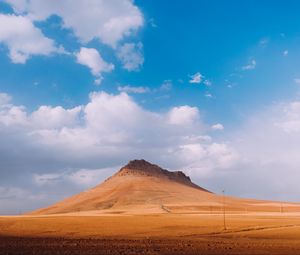 Preview wallpaper mountain, sand, desert, sky