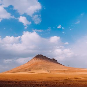 Preview wallpaper mountain, sand, desert, sky