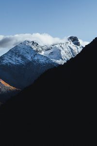 Preview wallpaper mountain, shadow, peak, snowy