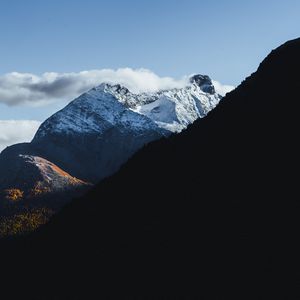 Preview wallpaper mountain, shadow, peak, snowy