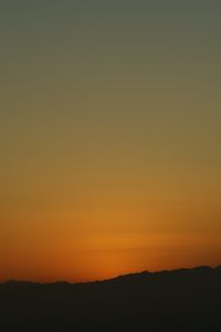 Preview wallpaper mountain, silhouette, outline, sunset, dusk