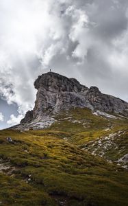 Preview wallpaper mountain, silhouette, peak, dolomites