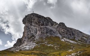 Preview wallpaper mountain, silhouette, peak, dolomites