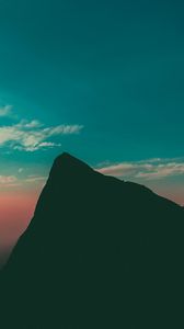 Preview wallpaper mountain, sky, evening