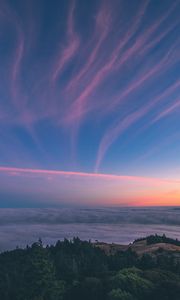 Preview wallpaper mountain, sky, sunset, mount tamalpais, united states