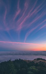 Preview wallpaper mountain, sky, sunset, mount tamalpais, united states