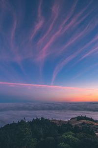 Preview wallpaper mountain, sky, sunset, mount tamalpais, united states