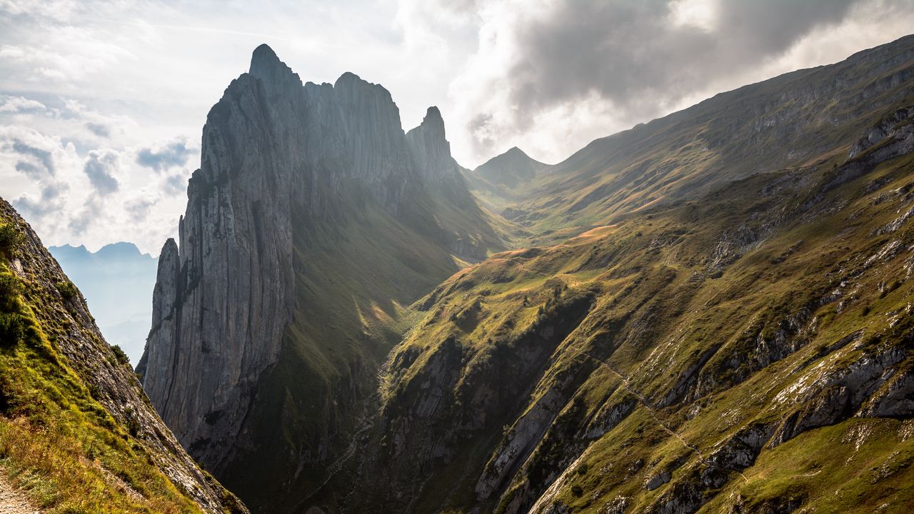 Wallpaper mountain, slope, gorge, nature
