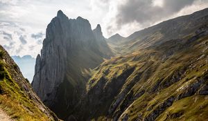 Preview wallpaper mountain, slope, gorge, nature