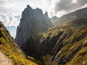 Preview wallpaper mountain, slope, gorge, nature