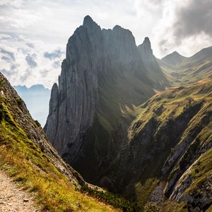 Preview wallpaper mountain, slope, gorge, nature