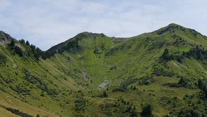 Preview wallpaper mountain, slope, landscape, lake