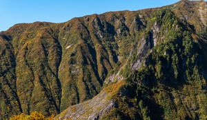 Preview wallpaper mountain, slope, landscape, relief, trees